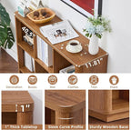 Joaxswe 9 Cube Storage Book Shelf, 40.5" Wide Organizer Bookshelf - Image 4