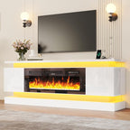 chartustriable 71IN LED TV Stands w/40 inch Fireplace Power Outlet - Image 9