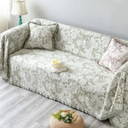 GLORY SEASON Sofa Cover Luxury Jacquard Stylish Embroidery Ruffle, Vintage Sofa - Image 2