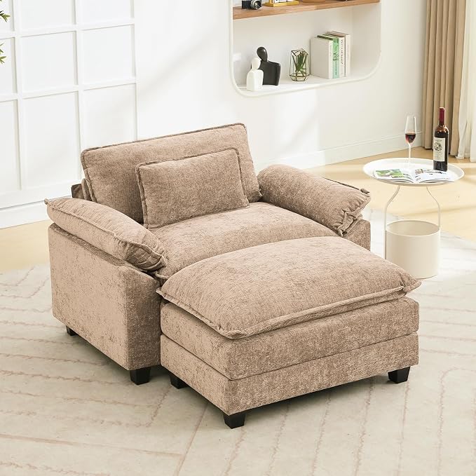 Oprisen 53" Modular Sectional Sofa, Comfy Cloud Couch Sectional Sofa by Oprisen
