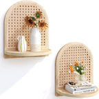 Arched Rattan Wall Shelf by LUPWNEKA