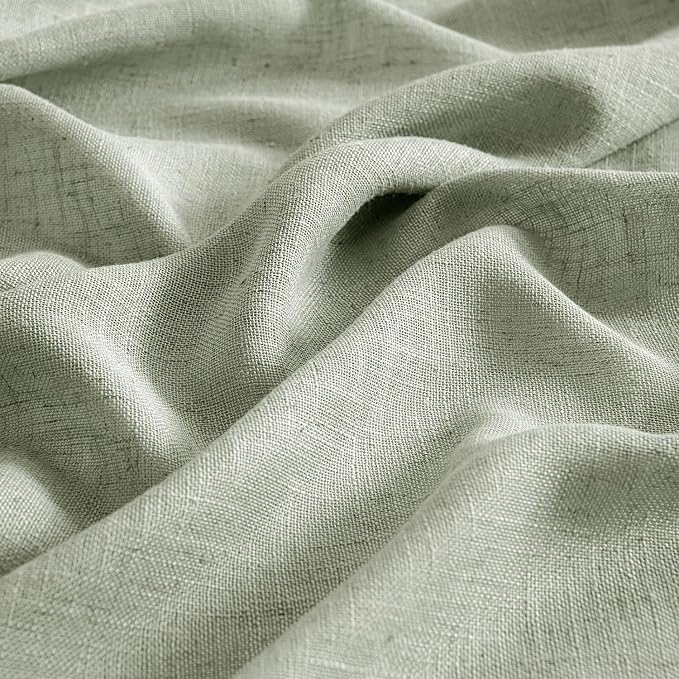 MIULEE Sage Linen Curtains 52x72 Inch Long - Image 4