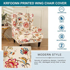 KRFOONN Wingback Chair Covers Slipcovers 2 Piece Stretch Wing Chair Covers - Image 4