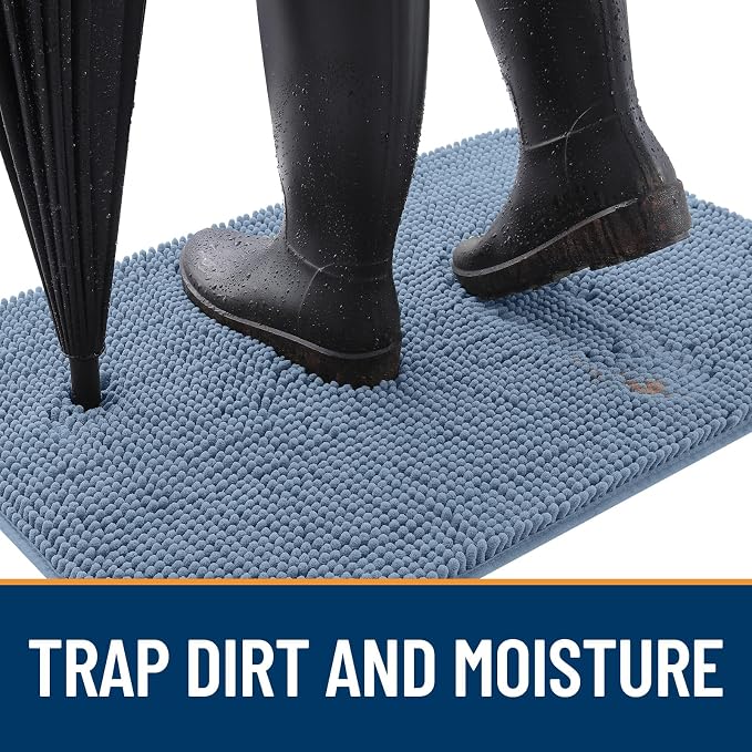 OLANLY Dog Door Mat for Muddy Paws 59x20, Super Absorbent Chenille Mud Mat | - Image 2