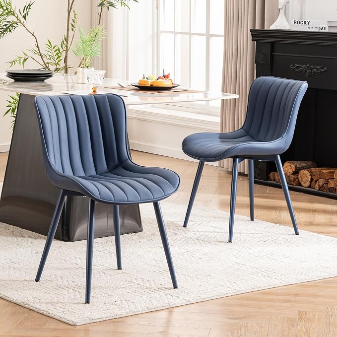 YOUNUOKE Mid-Century Modern Dining Chairs Set of 2, Armless Accent Chair by YOUNUOKE