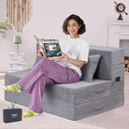 Folding Sofa Bed, 4 in 1 Convertible Sleeper Chair by HILEROSinkintoComfort