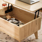 LYNCOHOME Fluted Lift Top Coffee Table - Image 6