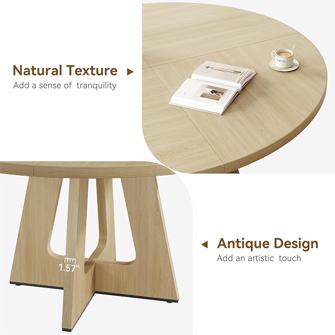 GAOMON 47 Inch Round Dining Table - Image 5