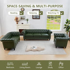 QHITTY 2 Piece Living Room Set, Chesterfield Sectional Sofa Chair Contemporary - Image 8