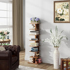 TUTOTAK Narrow Bookshelf, 8-Tier Bookcase, Spine Book Shelf - Image 3