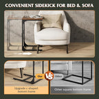WLIVE C Shaped End Table, Small Couch Side Tables - Image 4