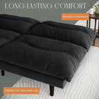DreamDashio Futon Sofa Bed, 69 inch Futon Couch - Image 6