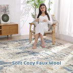 LOONGRUG 10x12 Area Rug Washable Large Neutral Modern Living Room Rug | - Image 3