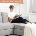 EASE MOOSE Oversized Sectional Modular Sofa, U Shape Sectional Couch Wide Deep - Image 9