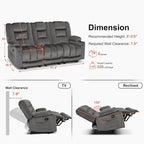 MCombo Zero Gravity Power Reclining Sofa - Image 3