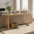 Plank+Beam Solid Wood Console Table, 66 Inch, Sofa Table, Narrow Entryway Table - Image 3