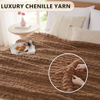 L'AGRATY Chunky Knit Throw Blanket - Image 3