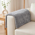 Fixwal Waterproof Flannel Dog Couch Cover, 27.6" x 27.6", Light Gray | by Fixwal