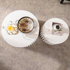 46.46'' White Round Coffee Table Set of 2 - Image 6