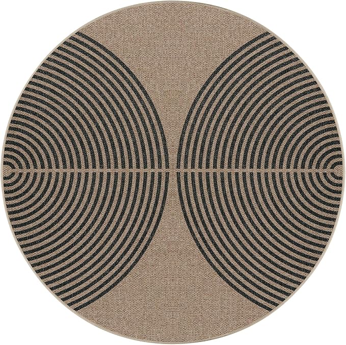Lahome Modern Rainbow Small Round Rug, 3ft Washable Circle Rug - Image 7