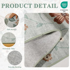 DUKINO 3x5 Area Rug, Floral Washable Rug - Image 5