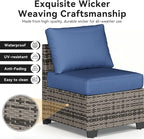 Aoxun 6-Piece Patio Sectional Sofa - Image 7