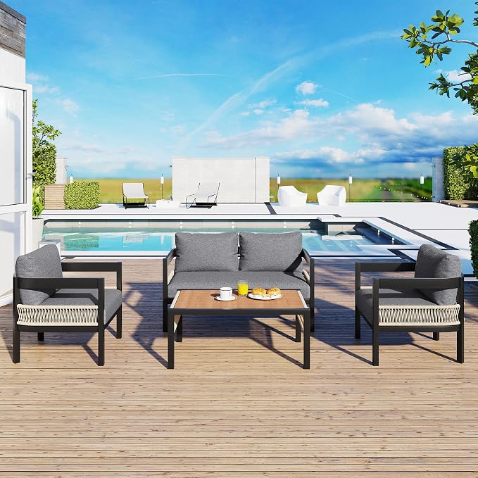 4-Pieces Outdoor Patio Sofa Set - Image 2