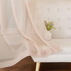 NICETOWN Taupe Voile Sheer Curtains 108 inches Long - Image 8