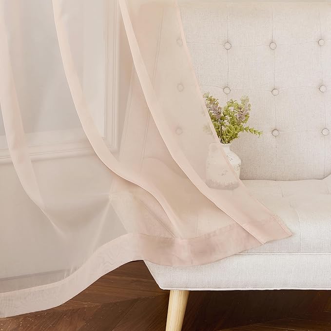 NICETOWN Voile Sheer Curtains 63 inch Length, Grommet Soft Window Treatments - Image 6