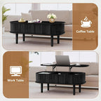 Fully Assembled Fluted Lift Top Coffee Table - Image 4