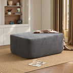 ovios 37" Corduroy Ottoman, Upholstered Cloud Ottoman by OVIOS