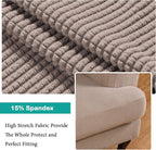 Turquoize Wingback Chair Covers 2 Piece Wing Chair Slipcover Stretch Slipcovers - Image 4