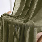 MIULEE Light Olive Green Linen Curtains 52x90 Inch Long 2 Panel - Image 6