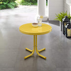 Crosley Furniture Griffith Weather Resistant Retro Metal Outdoor Side Table - Image 2