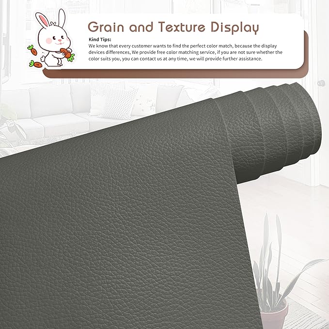 KING MOUNTAIN Leather Repair Patch, 12 x 60 Inches self Adhesive Leather Repair - Image 2