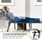 Outsunny Folding Chaise Lounge Chair Outdoor Tanning Chair - Image 4