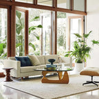 Glass Coffee Table, 44.9"×32.3"×15.8" Mid Century Modern Center Table - Image 6