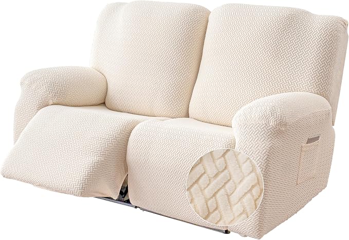 Genina Recliner Loveseat Cover Stretch Couch Covers Sofa slipcover by Genina
