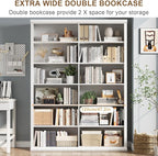 Rresyet 71.8" L *47.2“W Wooden Bookcase and Bookshelf – Extra Large Bookshelf - Image 6