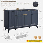 T4TREAM Large Buffet Sideboard Cabinet - Image 2