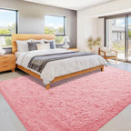 Pink Rugs for Bedroom Girls: 8x10 Fluffy Shag Soft Washable Rug Large Fuzzy - Image 6