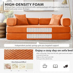 HANXIN Convertible Sleeper Sofa Bed, 78 Inch Folding Floor Mattress Couch - Image 4