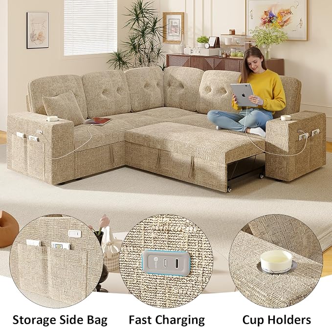 Modular Sectional Sleeper Sofa - Image 5