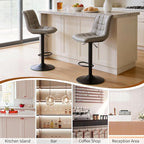 FIRAVOE Swivel Bar Stools Set of 3, Modern Adjustable Bar Stools - Image 6