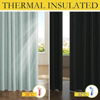 NICETOWN Seafoam Green Short 100% Blackout Curtains 63" Lenghth Burg - Image 5