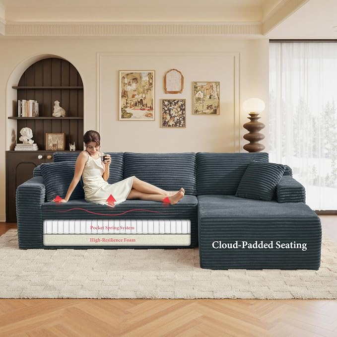 96" Sectional Couches for Living Room Cloud Couch Sofa - Image 5