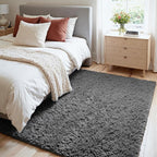 4x6 Fluffy Shag Area Rugs for Living Room Bedroom: Soft Plush Carpet Grey | - Image 3