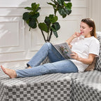 Hobestluk Rectangle Ottoman Memory Foam Footrest - Image 3