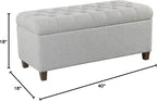 Homepop Home Decor Tufted Ainsley Button Storage Ottoman Bench - Image 14