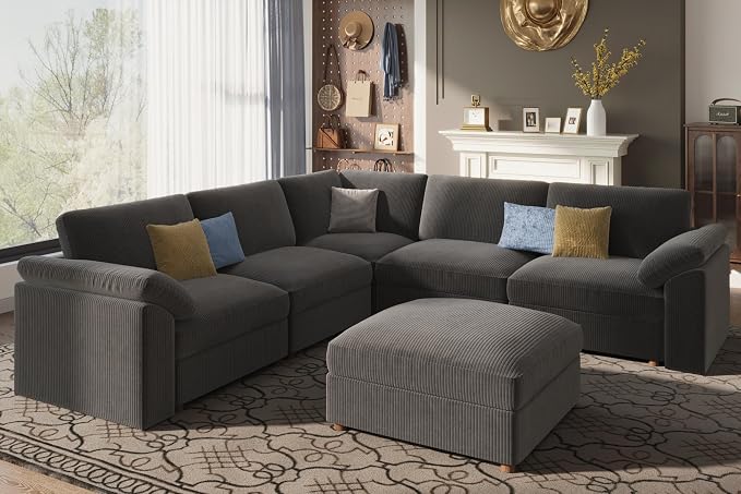 EASE MOOSE Oversized Sectional Modular Sofa, L Shape Sectional Couch by EASEMOOSE